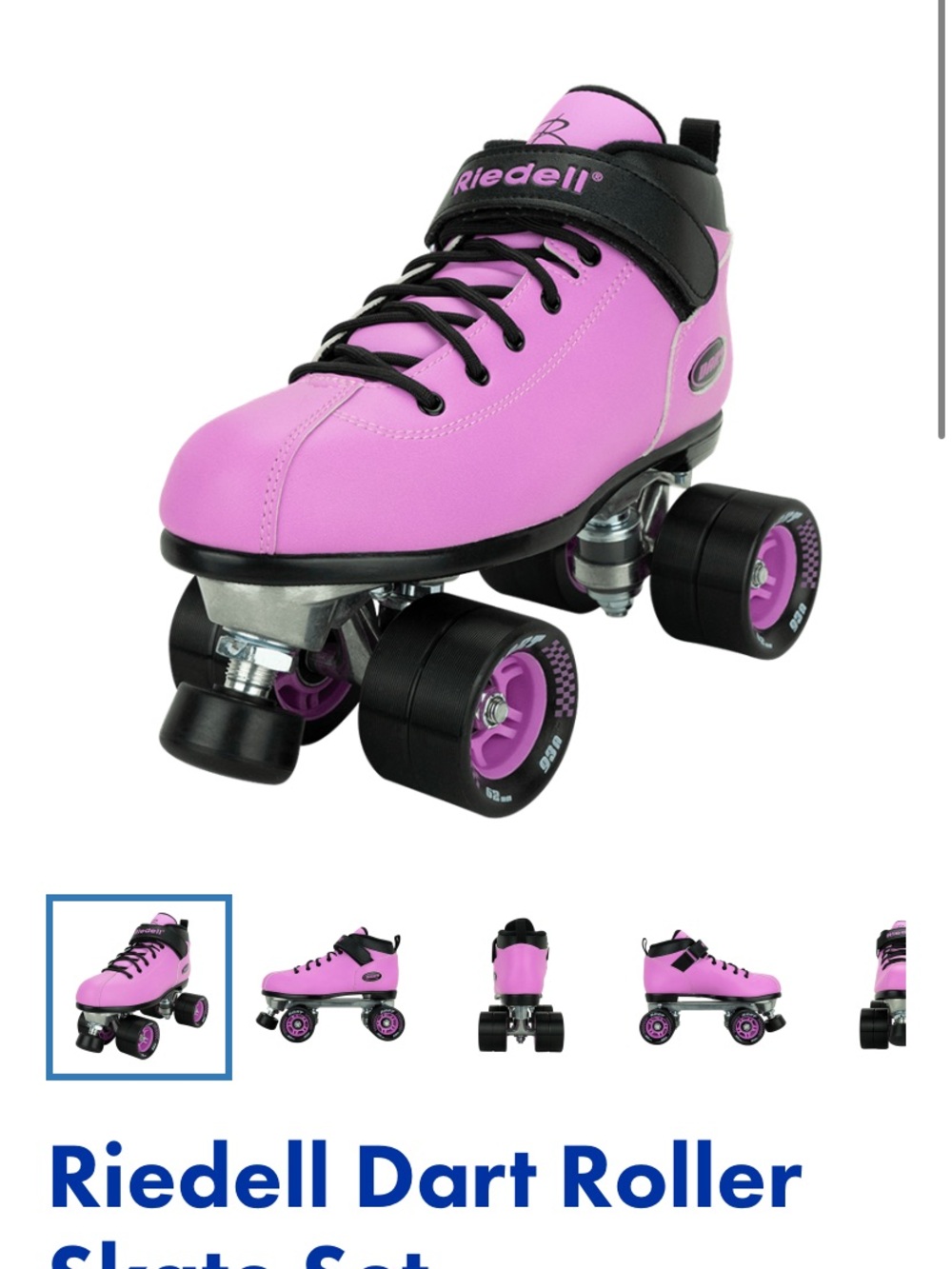 Purple Women's Retro Quad Roller Skates with Secure Strap - Picture 5 of 5